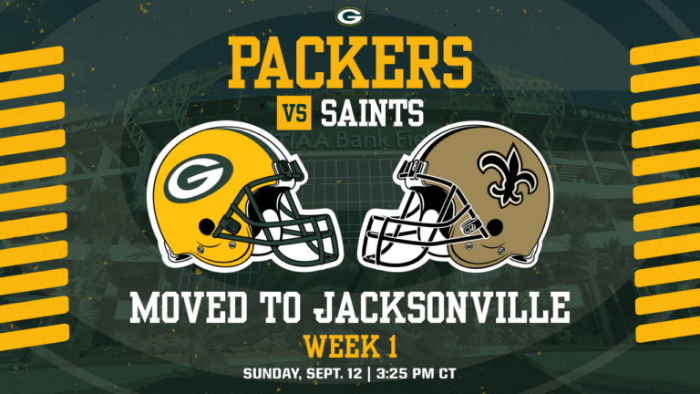 Saints and the Packers move their season opener to Jacksonville TIAA Bank Field.