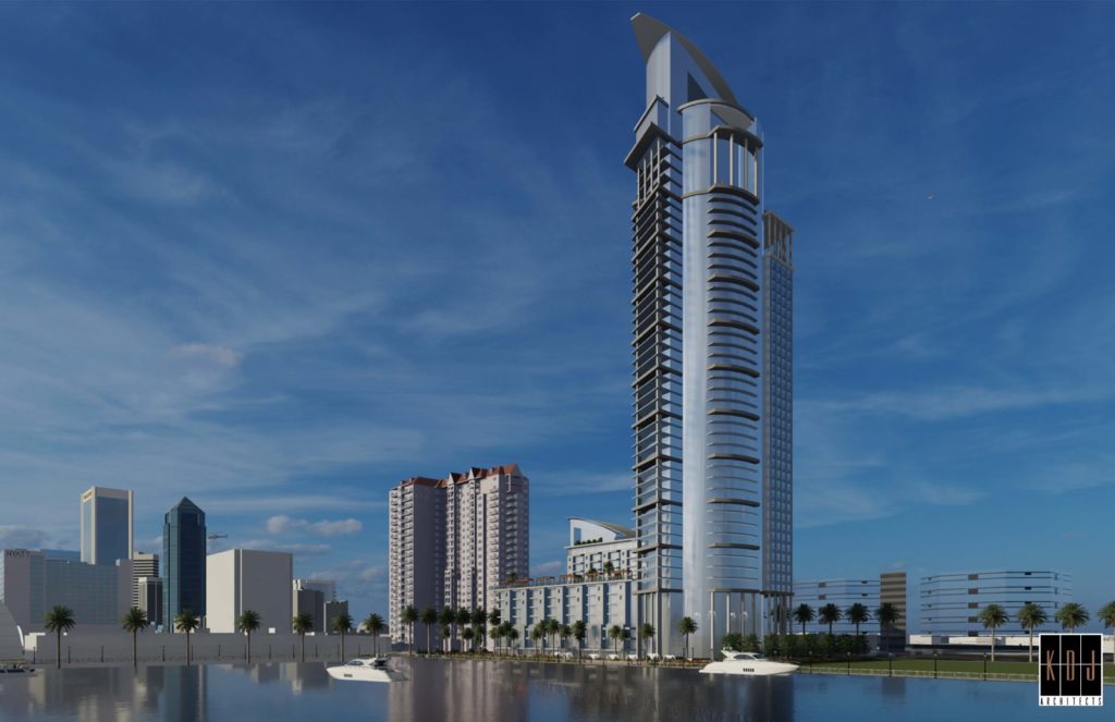 PB Riverfront Jacksonville shows a rendering of the planned development at the former Berkman II site. 2 PB Riverfront Jacksonville shows a rendering of the planned development at the former Berkman II site.