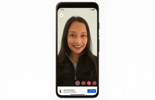 Virtually try on makeup with Google Search