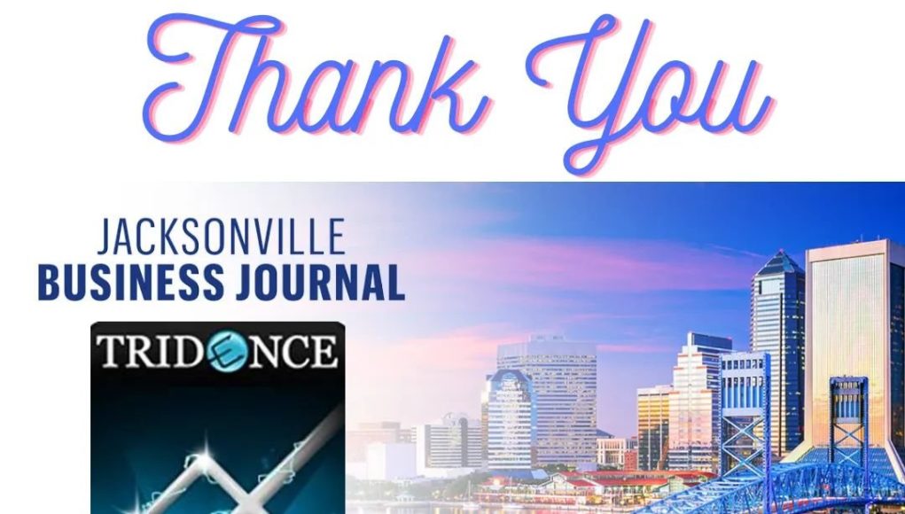 Jacksonville Business Journal – Tridence Digital Agency as a Top 3 Agency for the 2022 & 2023