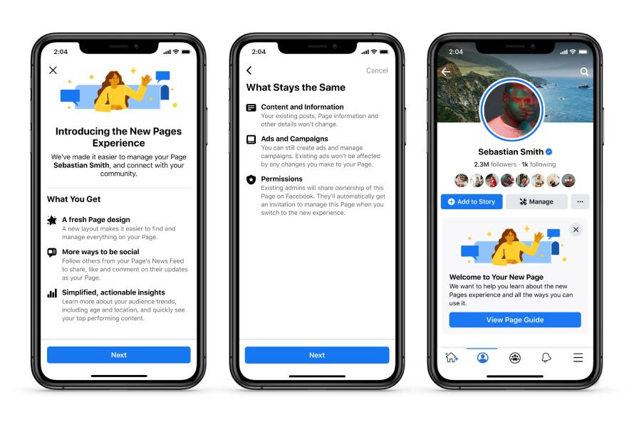 Meta New Page Experience Rolling out