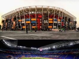 Qatar unveils new stadium with shipping containers for 2022 WorldCup