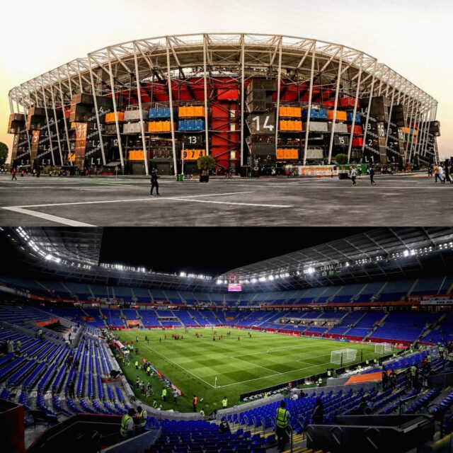 Qatar unveils new stadium with shipping containers for 2022 WorldCup Qatar unveils new stadium with shipping containers for 2022 WorldCup