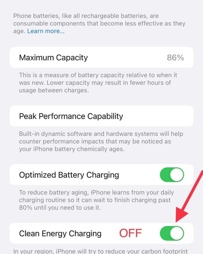 Apple iPhone's Clean Energy Charging Issues