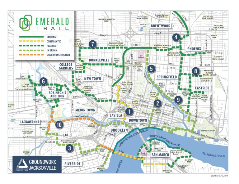 Jacksonville’s Emerald Trail Faces Setbacks as $147M Federal Grant Is Pulled