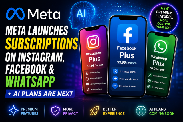 Meta Launches Paid Subscriptions for Instagram, Facebook, and WhatsApp: What It Means for Users, Creators, and AI