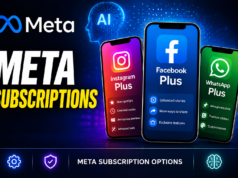 Meta Launches Paid Subscriptions for Instagram, Facebook, and WhatsApp: What It Means for Users, Creators, and AI Meta subscriptions graphic showing Instagram Plus, Facebook Plus and WhatsApp Plus without fixed prices.