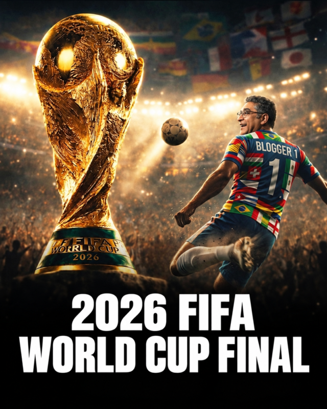 2026 FIFA World Cup Final: A Pre-Event Look at a Global Spectacle Illustration of the 2026 FIFA World Cup trophy and a footballer in a stadium.