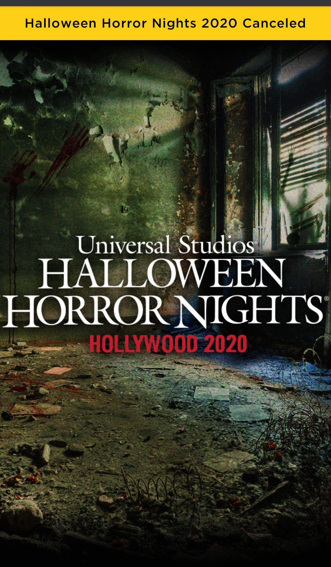 7731Universal Orlando has canceled Halloween Horror Nights for this year 2020.