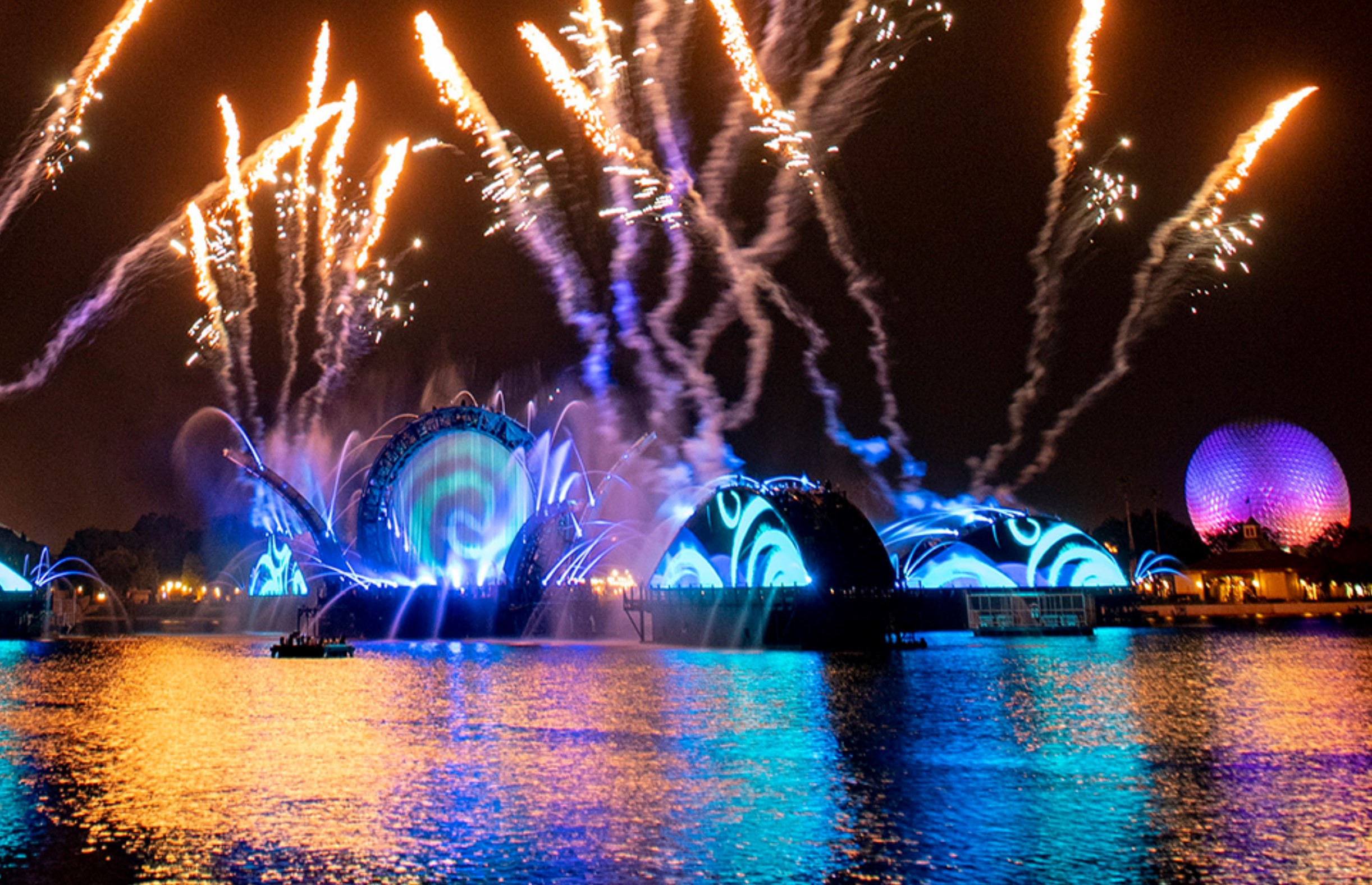 7983Harmonious new nighttime spectacular fireworks show – Epcot’s World Showcase Lagoon at Disney – 2021