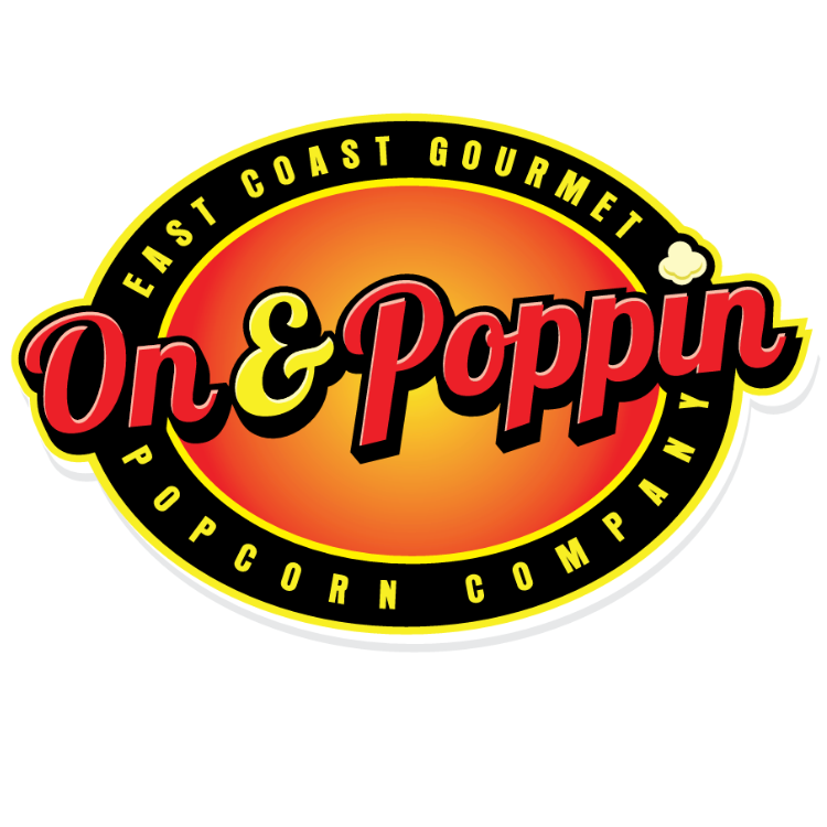 On & Poppin gourmet popcorn logo by Tridence