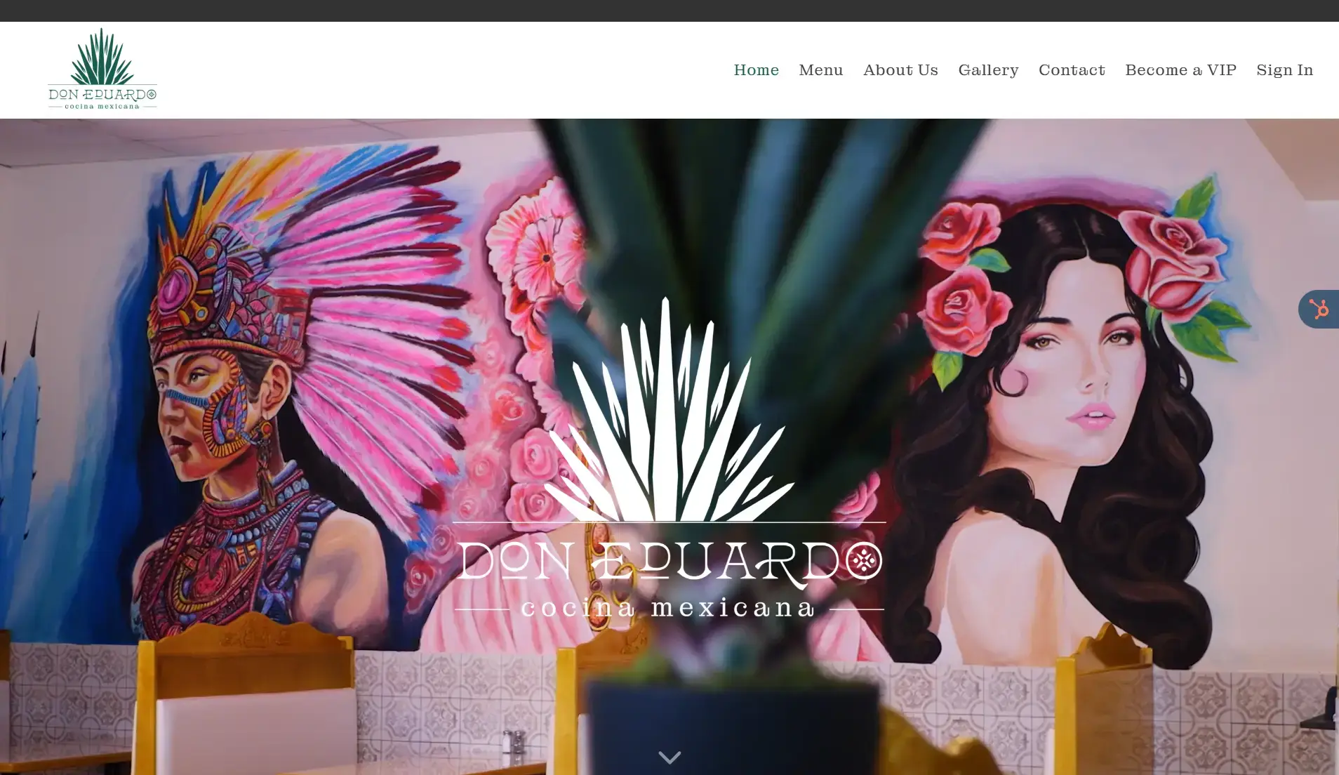 Don Eduardo restaurant website by Tridence